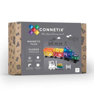 【澳洲Connetix】彩虹磁力積木 磁力運輸車組（50pc）廠商直送