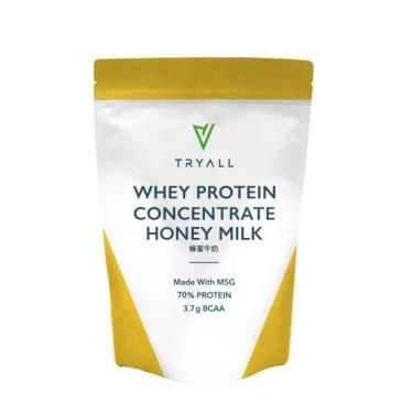 （保健滿額折）【Tryall】濃縮乳清蛋白-蜂蜜牛奶（500g/袋）廠商直送