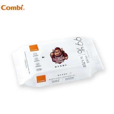 【Combi 康貝】純水柔濕巾20抽（樂天聯名版）（79238）