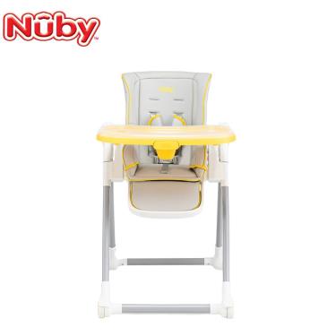 【Nuby】多段式兒童高腳餐椅（經典灰黃）廠商直送