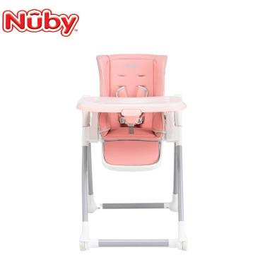 【Nuby】多段式兒童高腳餐椅（優雅灰粉）廠商直送