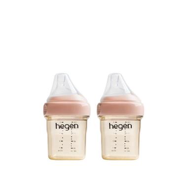 （預購，22號出貨）【hegen】金色奇蹟PPSU多功能方圓型寬口奶瓶 150ml （雙瓶組）（嫣粉） 廠商直送