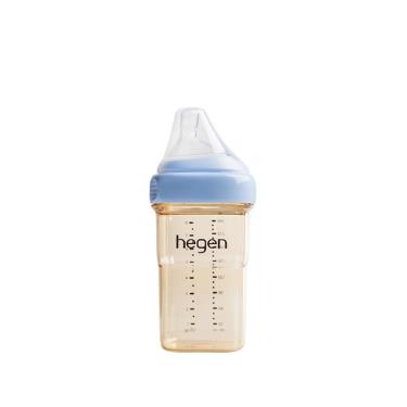 （預購，22號出貨）【hegen】金色奇蹟PPSU多功能方圓型寬口奶瓶 240ml （沁藍） 廠商直送