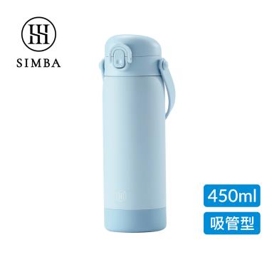 【Simba 小獅王辛巴】TEENYLITE手提吸管不鏽鋼保溫瓶450ml-晨藍