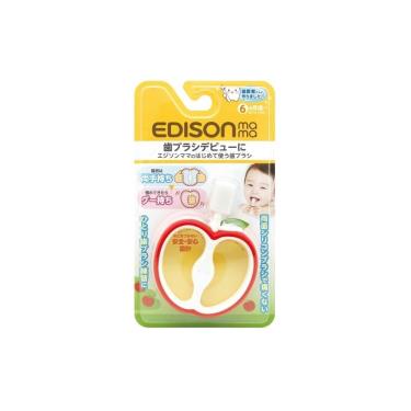 【日本 EDISON】寶寶的第一個牙刷（蘋果型／6個月以上）