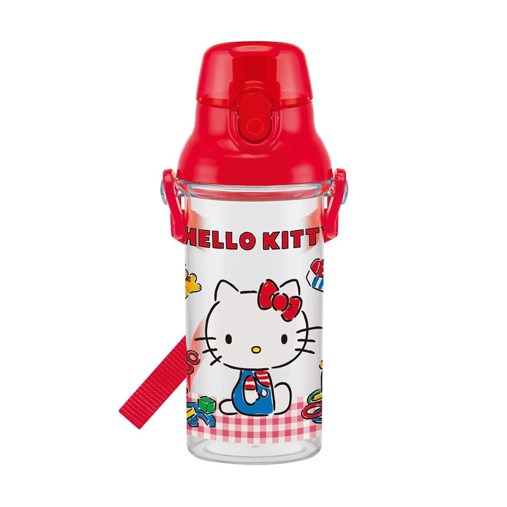 （任2件95折）日本SKATER-兒童直飲透明水壺(480ml)-HelloKitty