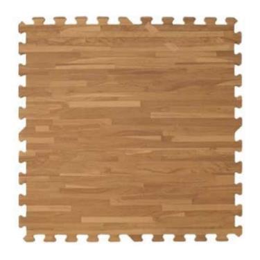 【新生活家】耐磨拼花木紋地墊 深 62x62x1.4cm 12入 廠商直送
