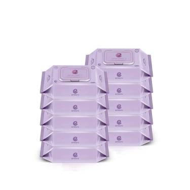 【韓國ENBLANC】極柔純水濕紙巾74抽（輕厚野櫻莓x10包）廠商直送