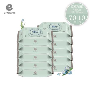 【韓國ENBLANC】新生兒極柔純水濕紙巾70抽（極厚藍鳶尾花x10包）廠商直送