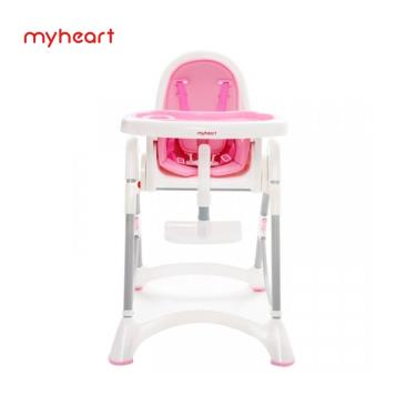 【myheart】折疊式兒童安全餐椅（蜜桃粉）廠商直送