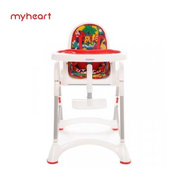 【myheart】折疊式兒童安全餐椅（卡通紅）廠商直送