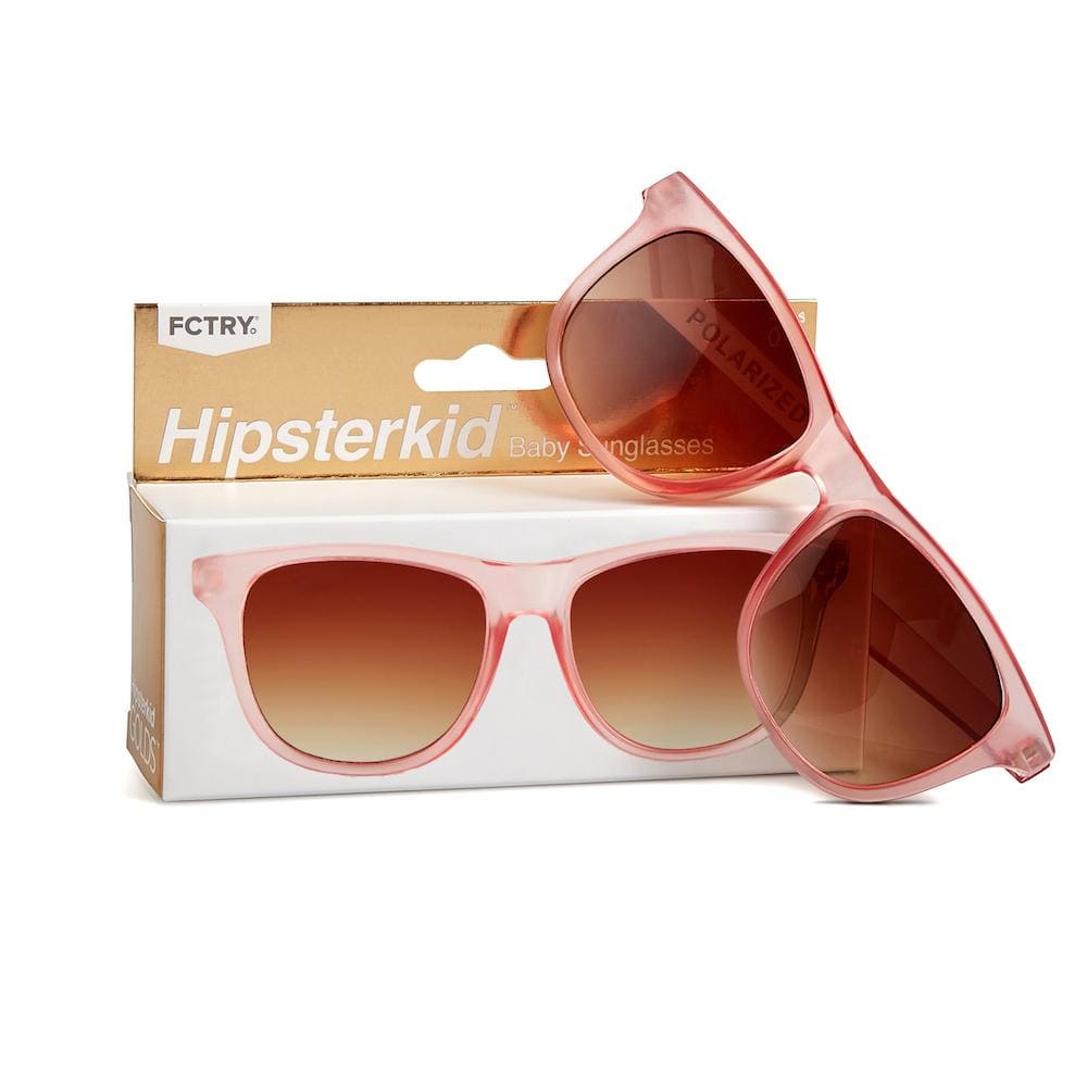 【美國  Hipsterkid】 抗UV偏光嬰幼兒童太陽眼鏡(附固定繩)-奢華玫瑰0-2歲 廠商直送
