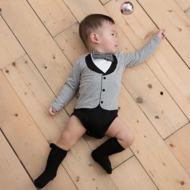 美國Frenchie MC 男嬰連身衣貝嗑漢(長袖)18M廠商直送