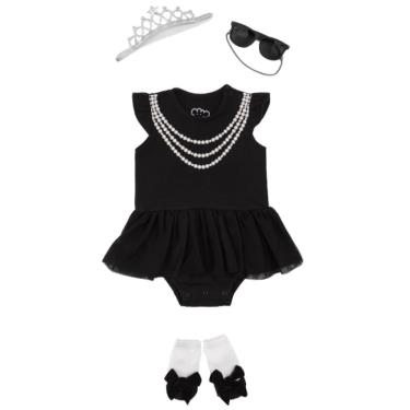 日安朵朵 女嬰經典禮盒–奧黛莉赫本(MIT台灣製連身衣+襪子+太陽眼鏡)長袖18M廠商直送