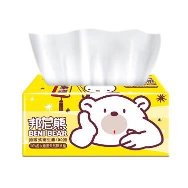 【BeniBear 邦尼熊】抽取式衛生紙（100抽X72包/箱）廠商直送
