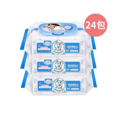 【Baan 貝恩】全新配方嬰兒保養柔濕巾 濕紙巾（80抽X24包／箱）