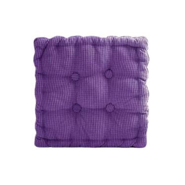 【JAR 嚴選】玉米絨 日式簡約坐墊正方形 一入組-紫色(廠送)