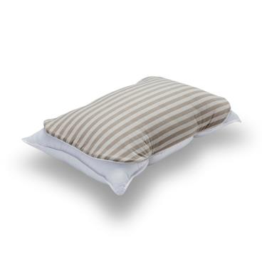 【Dpillow】針織旅行（枕巾）米灰條紋（廠商直送）
