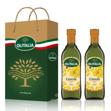 下架-缺貨【Olitalia奧利塔】頂級芥花油禮盒組750mlx2瓶 廠商直送