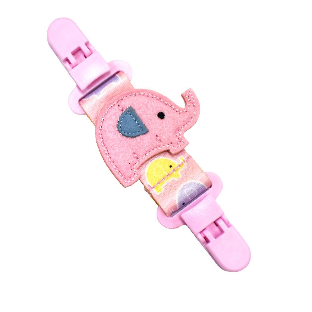 【Ocean Baby】手帕夾-粉色小象 廠商直送