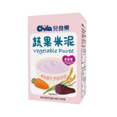 【Chila 兒食樂】蔬果米泥-紫甜薯 120g（10包／盒）