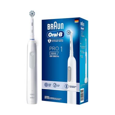 【Oral-B歐樂B】德國百靈 PRO1 3D電動牙刷（白色）