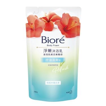 【Biore蜜妮】 淨嫩沐浴乳 補充包(熱情木槿花香)700g